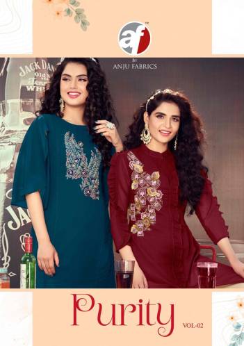 Purity Vol 2 By Anju Fab Stylish Western Look Kurti With Bottom